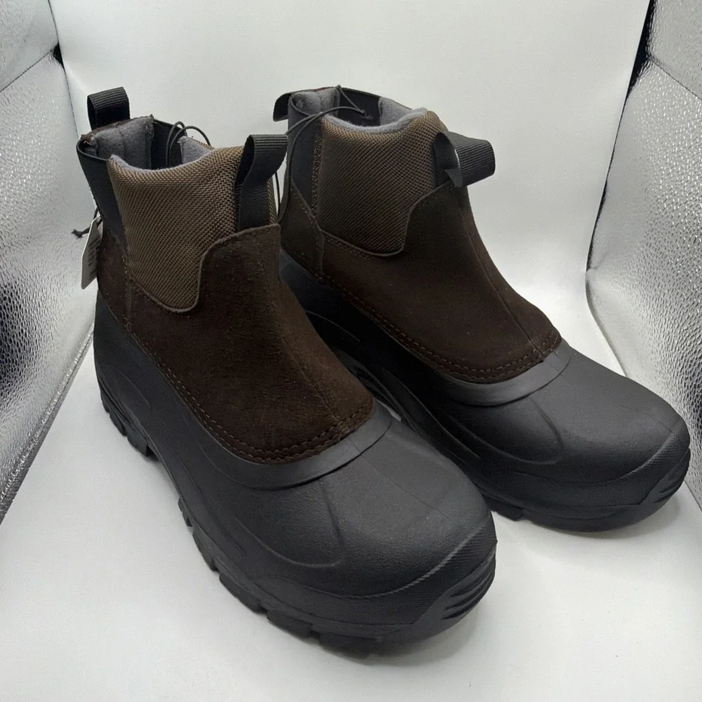 Staheekum Yukon Winter Boots Men's Black Brown Suede Ankle Waterproof - 8